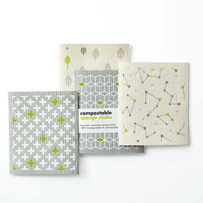 eco friendly kitchen cloths in 2 prints