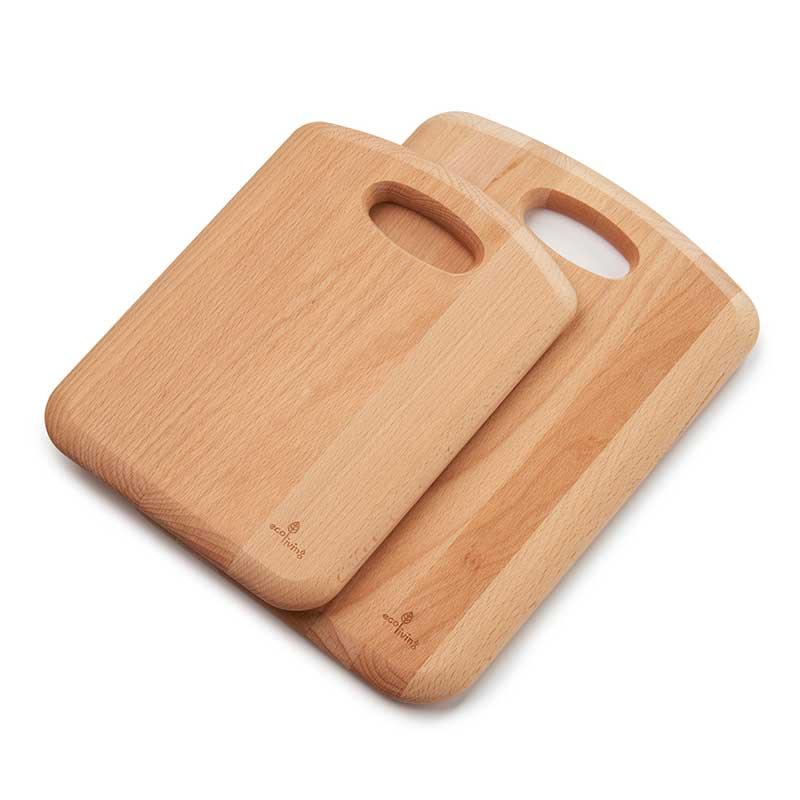 wooden chopping board set of 2 on top of each other