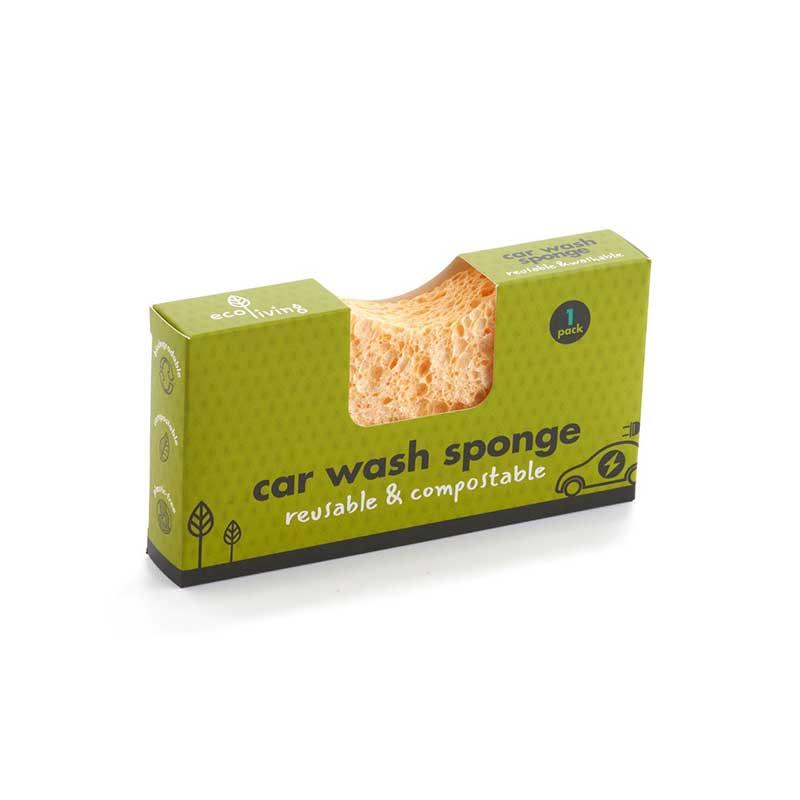 eco friendly car sponge in cardboard packaging