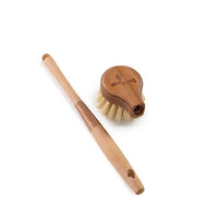 extra long wooden dish brush with replaceable brush head