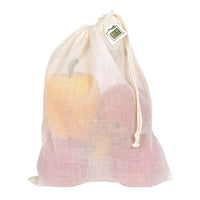 cotton drawstring reusable produce bags for plastic free living