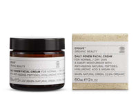 evolve daily renew facial cream next to packaging