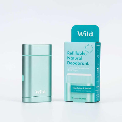 wild natural deodorant starter pack fresh cotton product shot