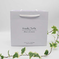 friendly turtle branded recyclable paper gift bag