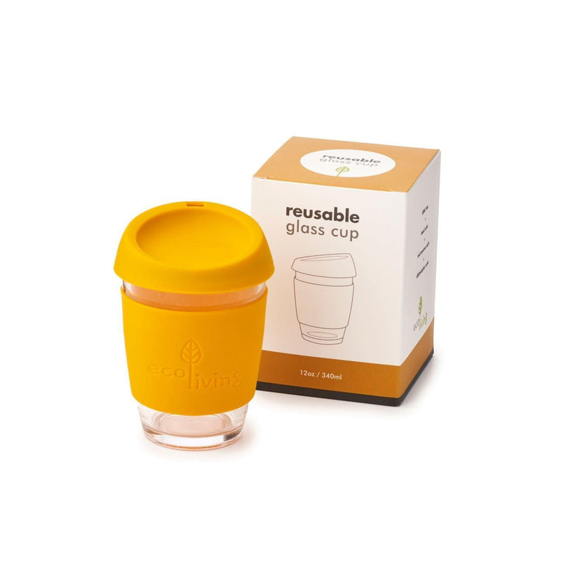 Reusable Glass Coffee Cup - Gold - The Friendly Turtle