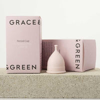 grace and green period cup rosewater pink