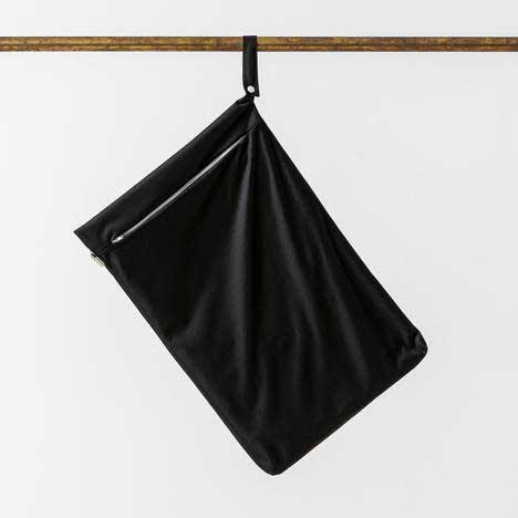 black hanging nappy bag