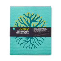 Jumbo Compostable Sponge Cleaning Cloths 4 Pack - The Friendly Turtle