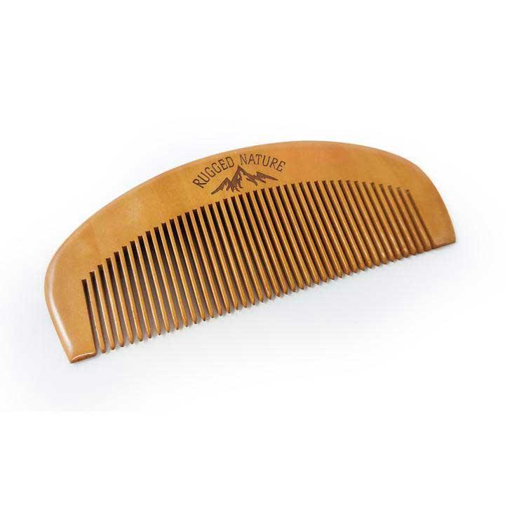 large wooden beard comb