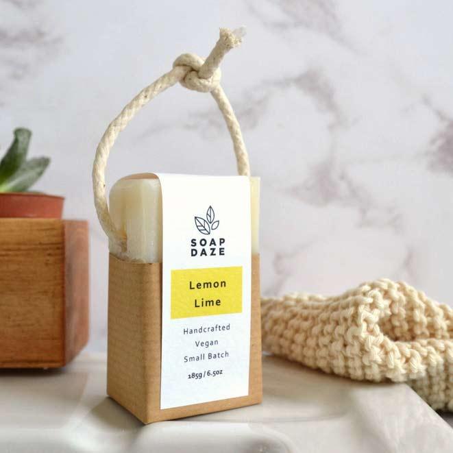 natural soap on a rope sustainable living