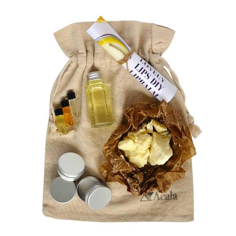 make your own lip balm kit in a bag