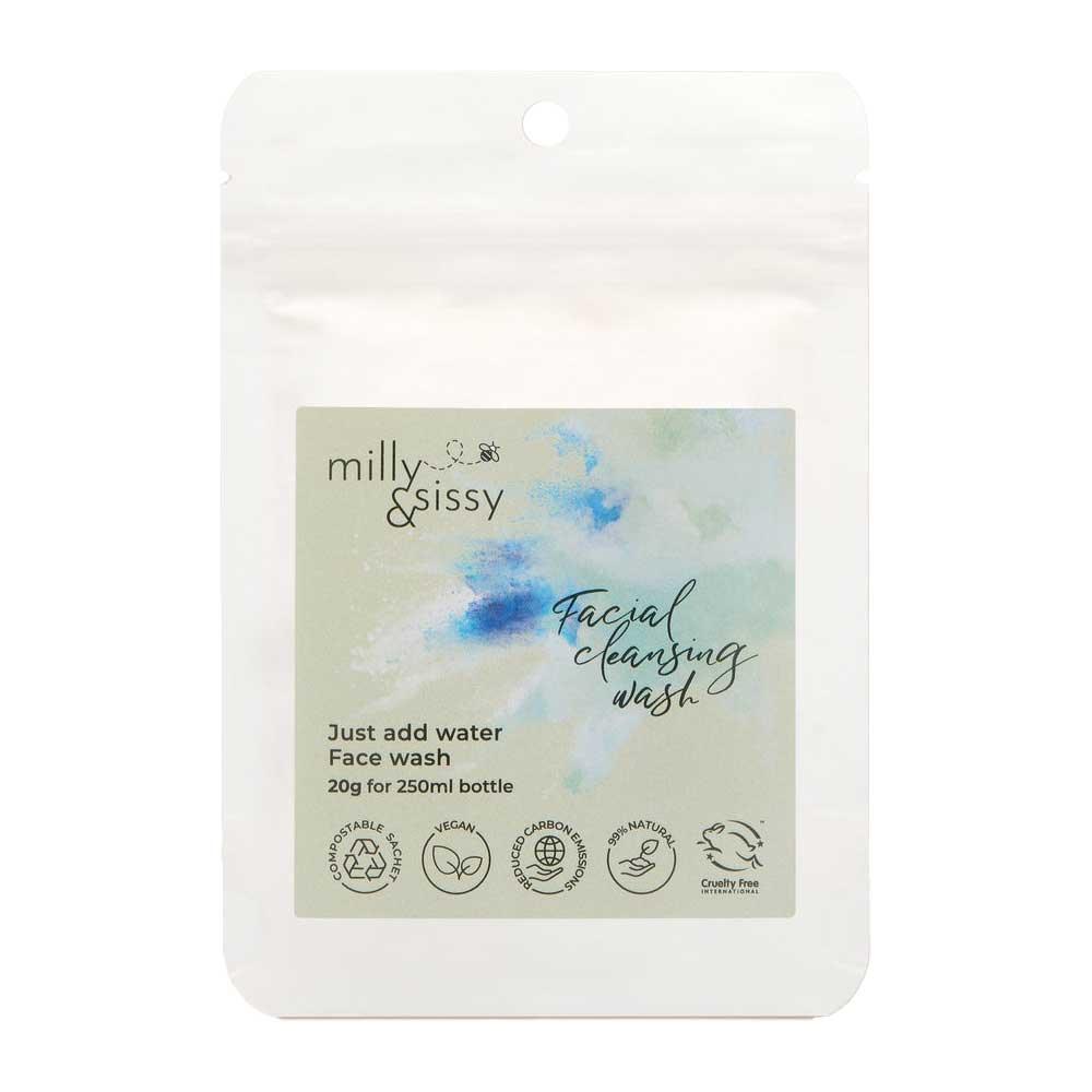 facial cleansing wash refill sachet by milly and sissy