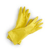 yellow natural latex rubber gloves