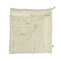 set of 3 organic cotton mesh bags