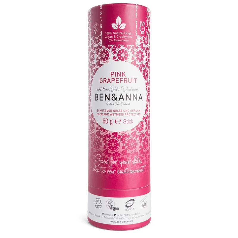 ben and anna deodorant stick in pink grapefruit