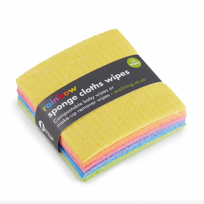 rainbow sponge cloth wipes
