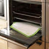 reusable baking sheet in an oven