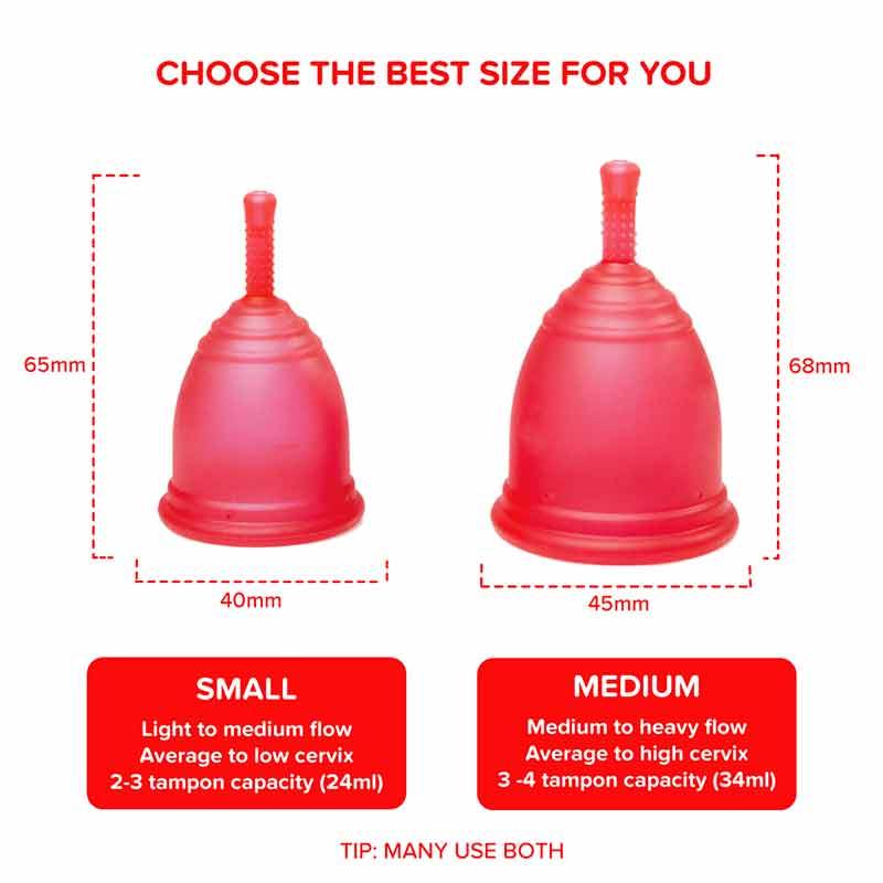menstrual cup best size chart