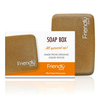 friendly soap soap box next to packaging