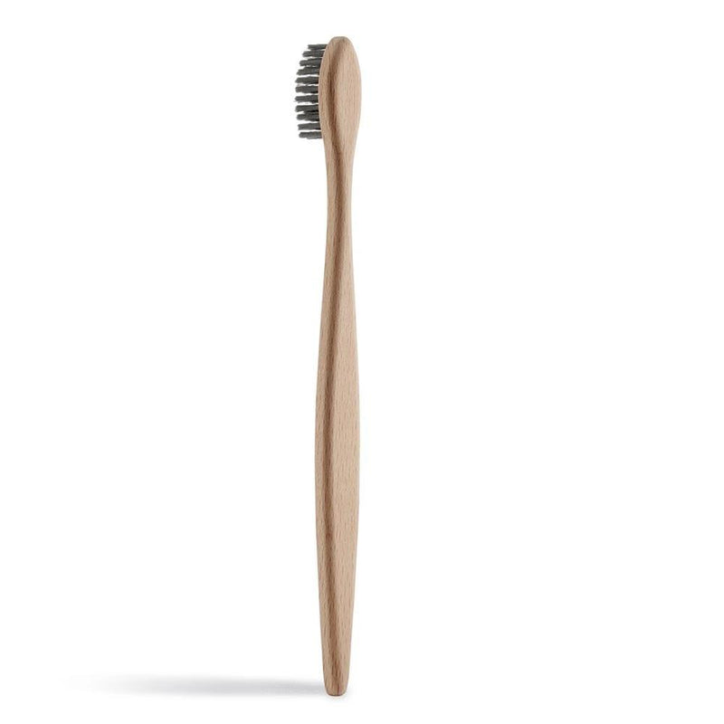 wooden toothbrush with curved back