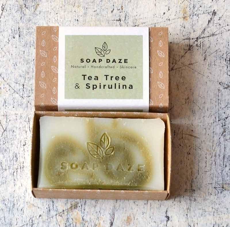 natural bar of soap in cardboard packaging