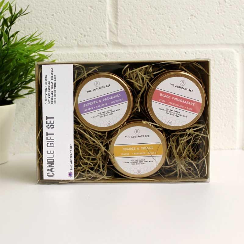 candle box set with soy wax