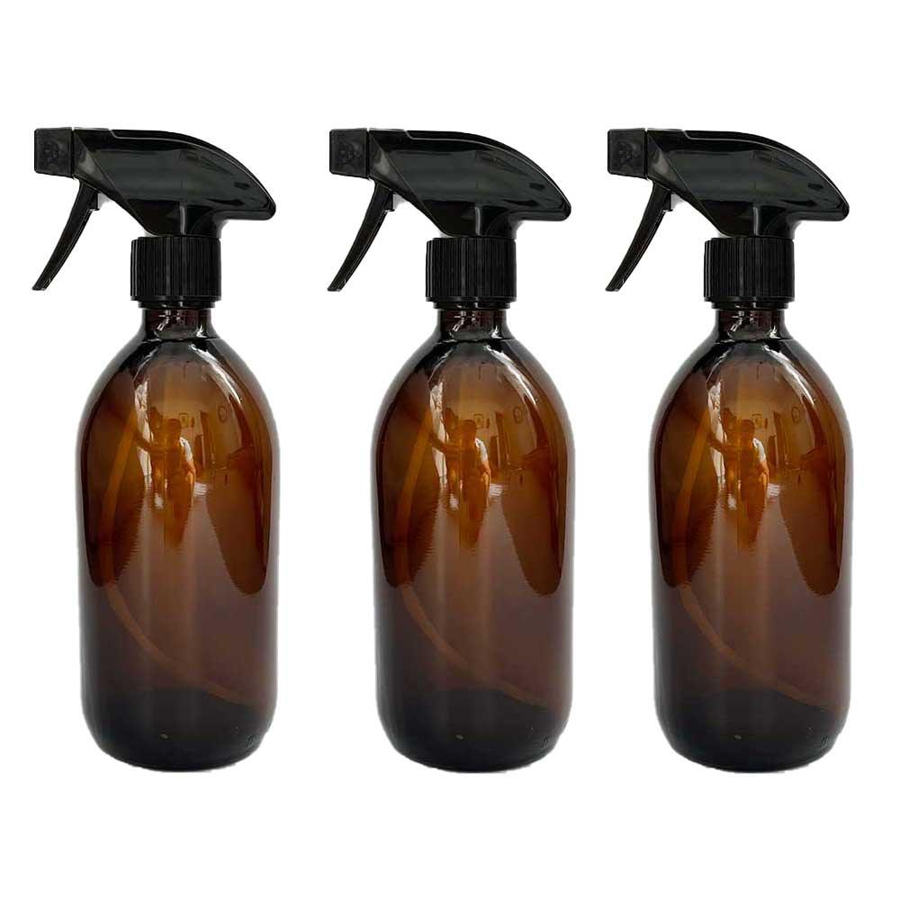 3x Glass Trigger Spray Bottles with Eco-Friendly Trigger Sprays|Clear ...