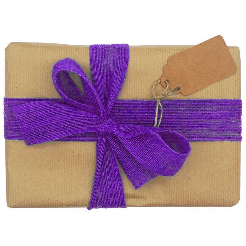 Brown Gift Wrap, Jute Ribbon & Kraft Tag