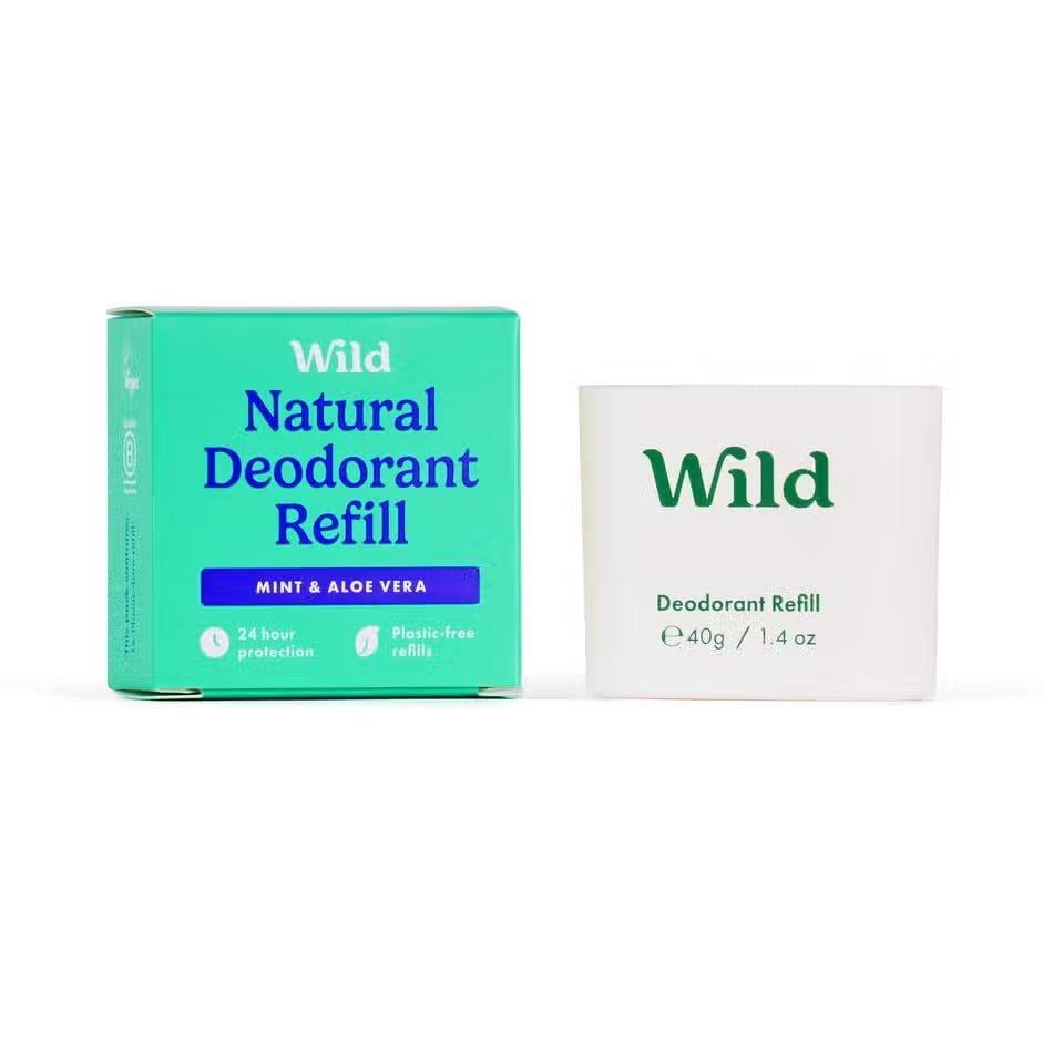 Wild Men's Natural Deodorant Refill - Mint & Aloe Vera - The Friendly Turtle