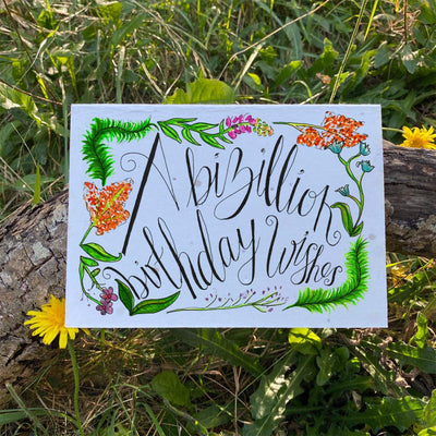 Birthday Wishes - Plantable Wildflower Card - The Friendly Turtle